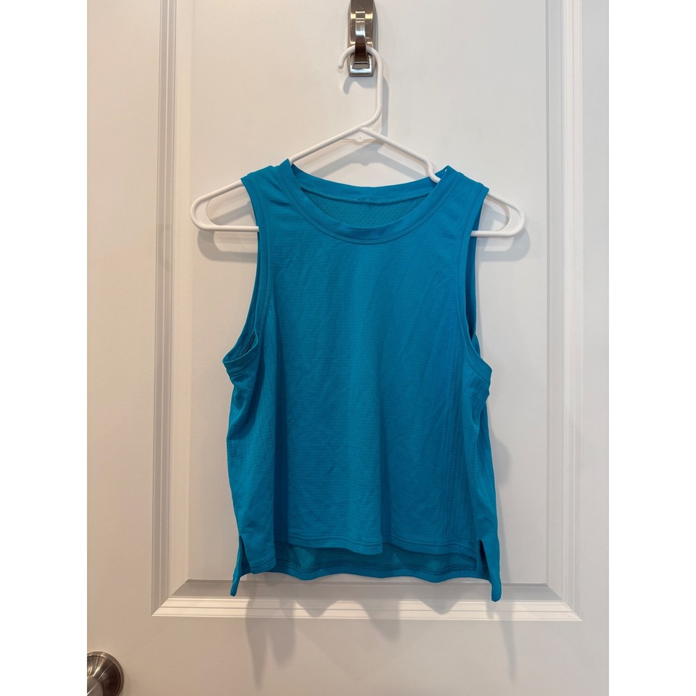 Lululemon Swiftly Tech High-Neck Tank Top 2.0 Blue Size 4 Athletic Workout - Picture 4 of 5